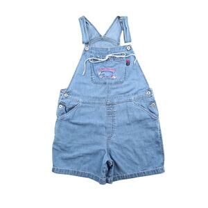 Vintage 90’s Eeyore Medium Wash Denim Short Overalls